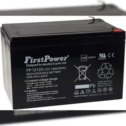 Powery FirstPower Blei-Gel Akku für Rollstühle Elektro-Scooter Elektrofahrzeuge 12Ah 12V VdS