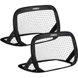 Relaxdays Fußballtor-Set Schwarz 77 x 122 x 83 cm