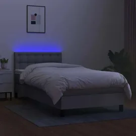vidaXL Boxspringbett 100 x 200 cm Hellgrau