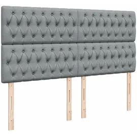 vidaXL Boxspringbett 180 x 200 cm Hellgrau