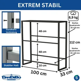 DanDiBo Ambiente DanDiBo Getränkekistenregal 6 Kisten mit Ablage Metall 100x108x32 cm Küchen, Küchenmöbel, Küchenregale