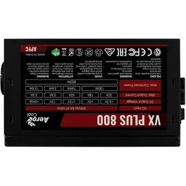 AeroCool VX PLUS 800 Netzteil 800 W 20+4 pin ATX ATX Schwarz