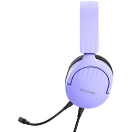 Trust GXT 489P Fayzo Gaming Headset für PC, PS5, PS4, Xbox Series X|S, Switch, 3,5-mm Klinke, 35% Recyclingkunststoff, Over-Ear Kopfhörer, Mikrofon mit Geräuschunterdrückung - Purpur