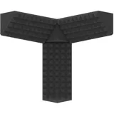 Lenacustica Corner Bass Trap Pyramidenförmige Akustikplatte, 3 Paneele 25 x 50 cm + 1 Würfel, zur akustischen Behandlung von Niederfrequenzen (grau)