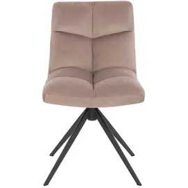 Home Deluxe Esszimmerstuhl drehbar 2er Set NODA - Samt Hellbraun