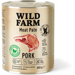 WILD FARM Pastete Schweinefleisch 800g glutenfreies Hundefutter
