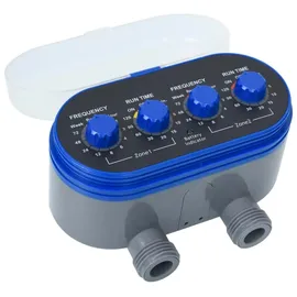 vidaXL Bewässerungstimer 2 Ausgänge Blau