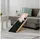 PawHut Haustierrampe verstellbar Schwarz/Naturholz 90 x 40 x 61 cm