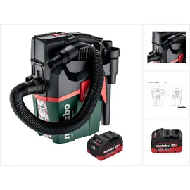 Metabo as 18 l pc Compact Akku Sauger 18 v 6 l IPX4 Staubklasse l Nass und Trocken - 1x Akku 8,0 Ah - ohne Ladegerät