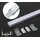 Energmix 2 Meter 23mm Breite Aluprofil Alu Schiene Profil LED Kanal für LED Strip mit Milchglas Abdeckung Profil N