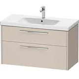 Duravit D-Code Waschtischunterschrank DC4673010910000 ,Griff Chrom, Taupe Matt, Wandhängend, Schubkästen 2, 984x555x460 mm