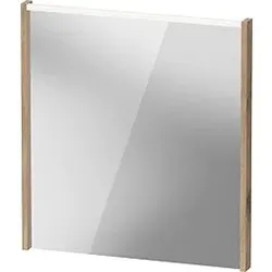 Duravit D-Code Spiegel DC7076055550000 650x700x48, Eiche Marmoriert, mit LED Beleuchtung