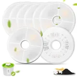8 Stück Katzenbrunnen Filter, Ersatzfilter für Cat Water Fountain Filter Katzenbrunnen Filter und Aktivkohle Ionenaustauschharz für Katzen und Hunde für 3L Flower Trinkbrunnen für Katze