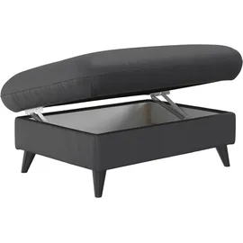 Cotta Stauraumhocker Pike Leder 102 x 45 x 0 cm Schwarz