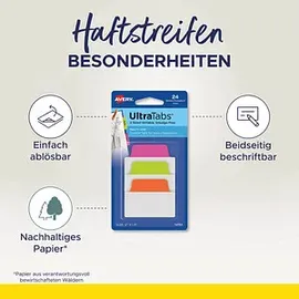 Avery Zweckform UltraTabs Mini Haftmarker weiß 40 Blatt