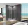 Buylando Caroline Eck-Duschkabine mit Duschtasse 90 x 75 cm silber transparent