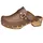 Sanita Lillen offener Clog | Original handgemacht | Leder-Holzclogs für Damen | Nachhaltige Sohle | Braun | 36 EU - 36 EU