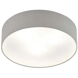 Deckenleuchte Deckenlampe Wohnzimmerleuchte 3 flammig Textil Esszimmerlampe grau