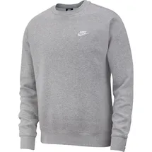 Nike Sportswear Club Fleece Crew Sweatshirt Herren dk grey heather/white S