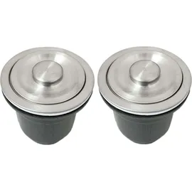 MONSTER SHOP Edelstahl Küchenspüle Spülbecken Doppelspüle Einbauspüle Zwei Waschbecken 82cm - Silber