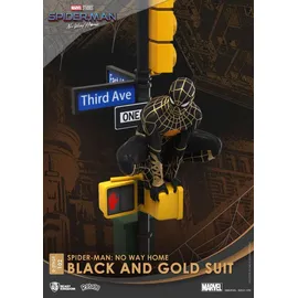 Beast Kingdom Co., Ltd Beast Kingdom Toys - Spider-Man: No Way Home D-Stage PVC Diorama Spider-Man Black and Gold Suit Closed Box Version 25 cm