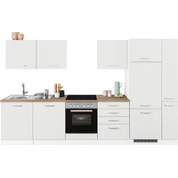 Held MÖBEL Küchenzeile Visby, ohne E-Geräte, Breite 330 cm für Kühlschrank weiß