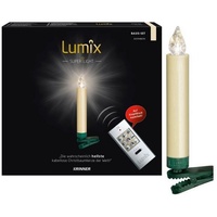 Krinner Lumix Superlight 10er Basis-Set kabellose Christbaumkerzen elfenbein