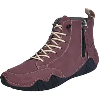 Kuisoe Barfußschuhe, ergonomisch geformt, wasserdicht und schmerzlindernd – Barfußschuhe und Bootsschuhe aus Leder (Rot,40) - 40 EU