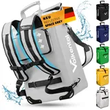 Valkental Fahrradtasche Wasserdichte 3in1 Gepäckträgertasche, Rucksack 23L - ValkOne grau 23 LITER