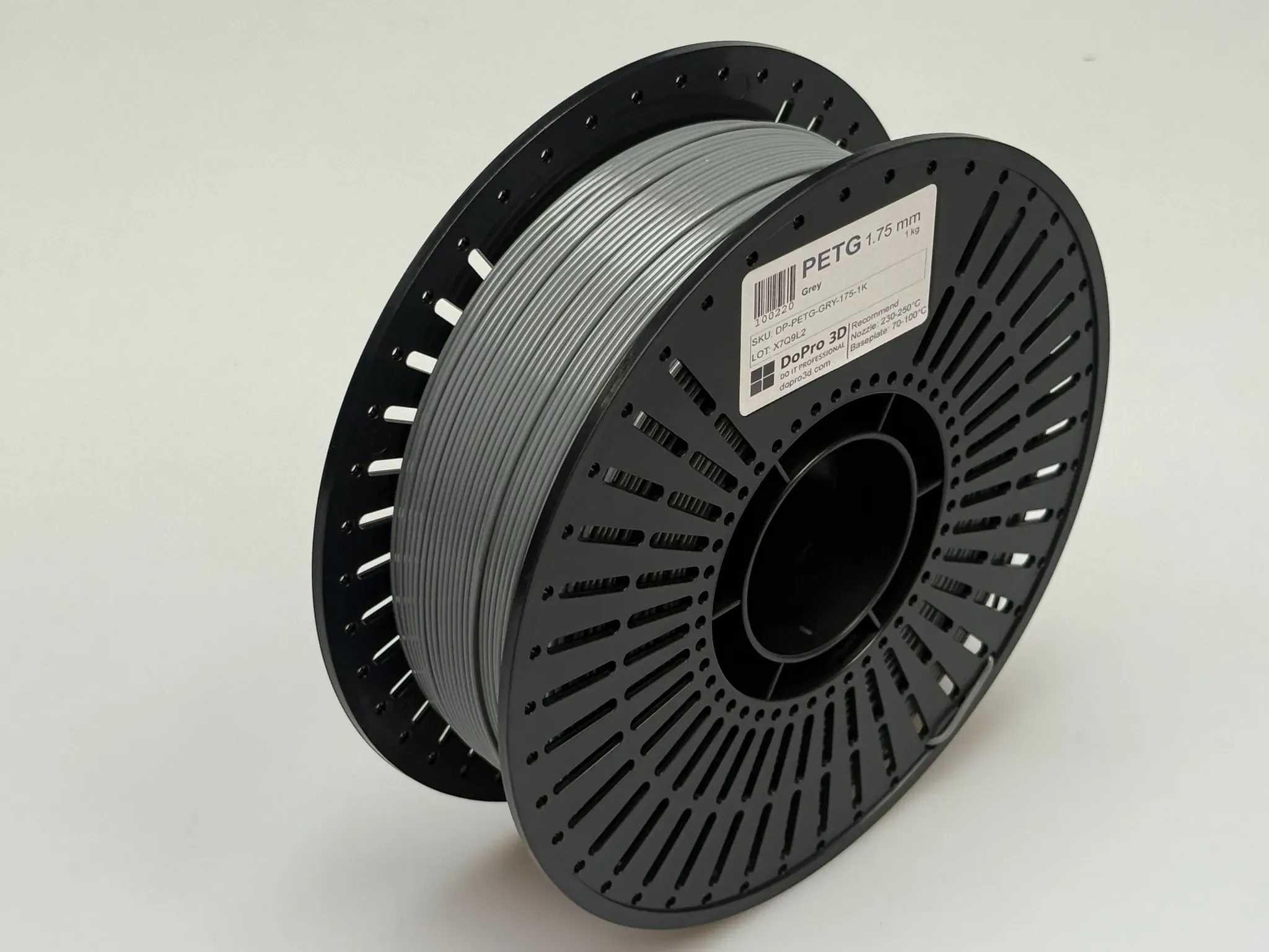 DoPro 3D PETG Filament Graphite Grey – Nexyl Class – 1,75 mm – 1,0 kg