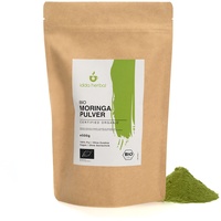 BIO Moringa Pulver (500g), Bio Moringablätter gemahlen, Moringa Blattpulver aus kontrolliert biologischem Anbau, Bio Moringa-Pulver, 100% rein und naturbelassen, vegan, Moringa Bio