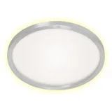 Briloner LED Panel Cadre 1 rund Aluminiumfarbig/Weiß