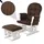 MCW Relaxsessel MCW-C76 Cord 320 g/m2 80 x 100 x 80 cm Braun/Weiß mit Hocker