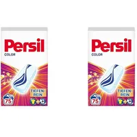 Persil Power Bars Color Waschmittel (75 Waschladungen), vordosiertes Buntwaschmittel mit biologisch abbaubarem Schutzfilm, für reine Wäsche & hygienische Frische für die Maschine (Packung mit 2)