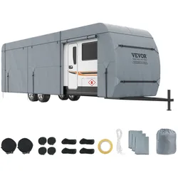 VEVOR Wohnmobil Schutzhülle 9144-9754 mm, Wetterfeste Wohnmobilabdeckungen Hochwertige Wohnmobil Abdeckplane 10530 x 2920 x 2500 mm Große Wohnmobil Schutzhülle - Sicherer Schutz gegen Staub & Nässe