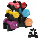 Hantelständer Kurzhantel Rack, 3-stufiger Kleiner Hantelständer, Tragbarer Hantelständers für den Haushalt, Einfach zu montierendes Gewichtshaltergestell für das Fitnessstudio zu Hause