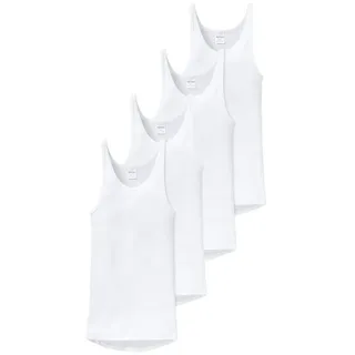 Schiesser Unterhemd 4er Pack Original Classics Doppelripp (Spar-Set, 4-St) Unterhemd / Tanktop - Baumwolle - Strapazierfähig weiß 6
