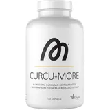 MORE Curcumore, 180 g - 210 Kurkuma Kapseln mit Curcuminoiden, Sulforaphan und Piperin, mit Biotin, vegan