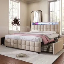 Flieks 180 x 200 cm Beige