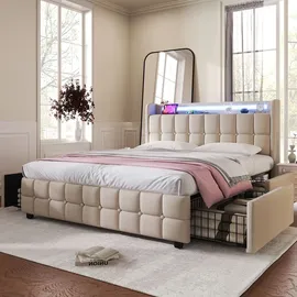 Flieks 180 x 200 cm Beige