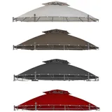 Mojawo Pavillon-Ersatzdach Ersatz Dach Pavillon rund ⌀3,5m wasserdicht Gartenpavillon Dachhaube, 350 x 350 cm rot