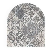 Tulup Bodenplatte Glas 80 x 70 x 0,4 cm Grau