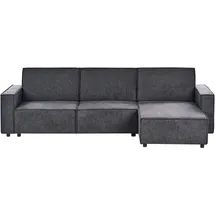 Beliani Eckcouch Stoff 3-Sitzer Grau