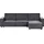 Beliani Eckcouch Stoff 3-Sitzer Grau
