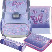 Herlitz Schulranzen Set Loop Plus Butterfly Paradise 10-teilig gefüllt