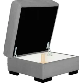 Home Affaire Stauraumhocker Tulio Polyester 80 x 45 x 80 cm Silber