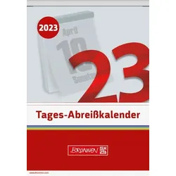 BRUNNEN 1070302 Tageskalender Wandkalender 2023 53,6 x 71 mm, Schlitzweite 22 mm