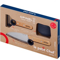 Opinel Le Petit Chef Küchenmesser-Set für Kinder, 3-teilig, in Blau, Kochmesser, Fingerschutz, Sparschäler, 254641