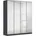Spiegelfront Inneneinteilung und Stoffboxen-Set grau metallic Schwarz 181x210x54cm