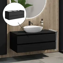 rivea Waschbeckenunterschrank 2 Auszüge 120 x 47 cm Weiß